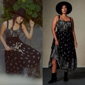 Anthropologie black beaded dress